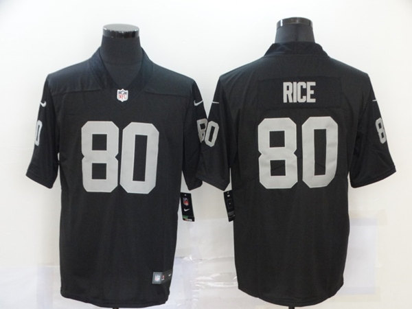 Men's Las Vegas Raiders #80 Jerry Rice Black Vapor Untouchable Limited Stitched Jersey
